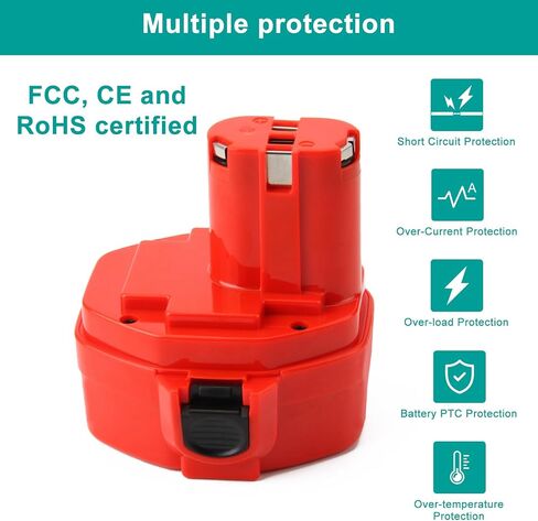 CREABEST 2 Packs 14.4V 3.5Ah Ni-MH Replacement Battery Compatible with 1434 1420 1422 1433 1435 1435F 192699-A 193158-3 192600-1 1051D 4033D Power Cordless Drill Tools in Kuwait