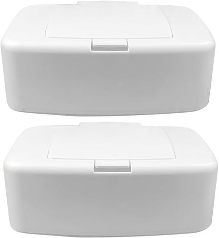 PRETYZOOM 2pcs Empty Wipes Dispenser, Baby Wipes Container with Lid, Portable Refillable Paper Container for Bathroom, Travel (17x10x6cm) in Saudi Arabia