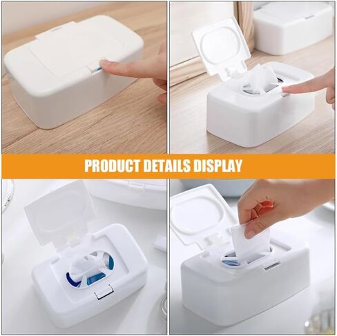 PRETYZOOM 2pcs Empty Wipes Dispenser, Baby Wipes Container with Lid, Portable Refillable Paper Container for Bathroom, Travel (17x10x6cm) in Saudi Arabia