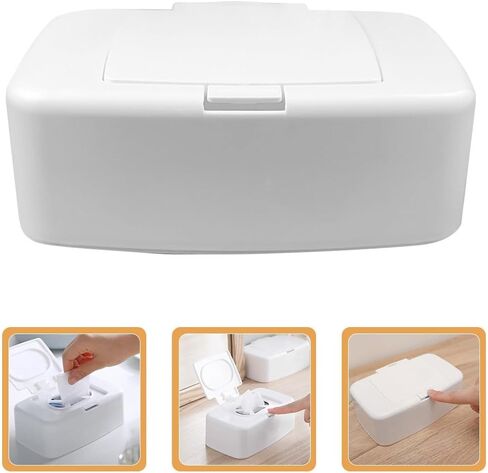 PRETYZOOM 2pcs Empty Wipes Dispenser, Baby Wipes Container with Lid, Portable Refillable Paper Container for Bathroom, Travel (17x10x6cm) in Saudi Arabia