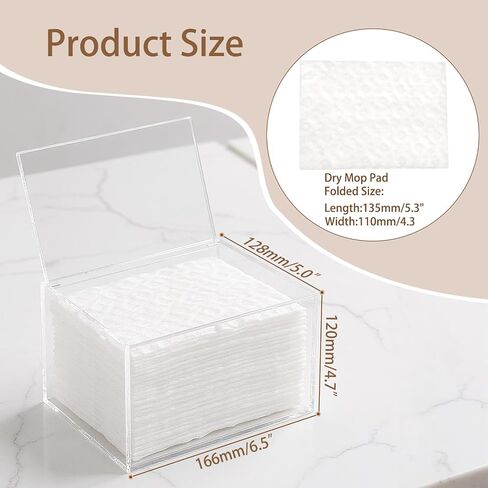 Mop Pad Holder Container, Floor Mopping Storage Acrylic Box for Fabric Softener Sheets, Black in Kuwait