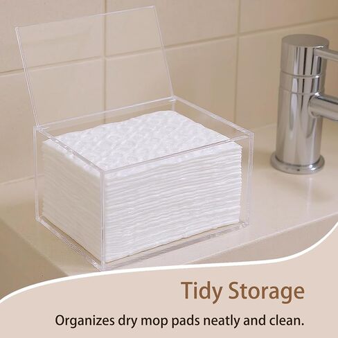 Mop Pad Holder Container, Floor Mopping Storage Acrylic Box for Fabric Softener Sheets, Black in Kuwait