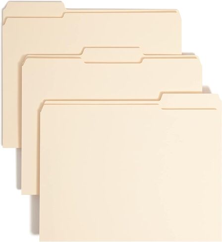 مجلد ملفات Smead Fastener، 2 مثبتات، علامة تبويب معززة 1/3 قطع، توسيع 1-1/2 بوصة، حجم الحروف، مانيلا، 50 لكل صندوق (14595) in Saudi Arabia