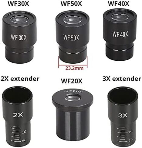 Microscope Kit Microscope Eyepieces WF20x 30x 40x 50x Biological Microscy Lens Wide Interface 23.2mm Microscope Lens (Color: WF50X) in Kuwait