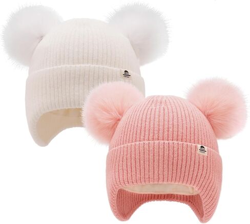 Furtalk Baby Toddler Winter Hat Pom Pom Beanie Girls Boy in Saudi Arabia