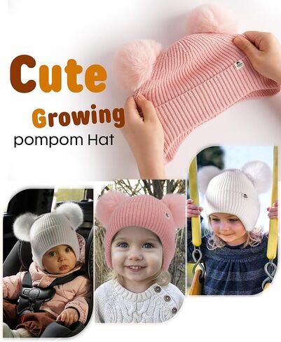 Furtalk Baby Toddler Winter Hat Pom Pom Beanie Girls Boy in Saudi Arabia