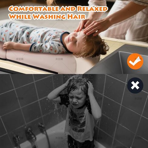 Kids Hair Washing Station for Sink - Portable Shampoo Mat & Basin for Toddler, No More Mess, Soft & Comfortable Hair Wash Helper for Baby & Children in Saudi Arabia