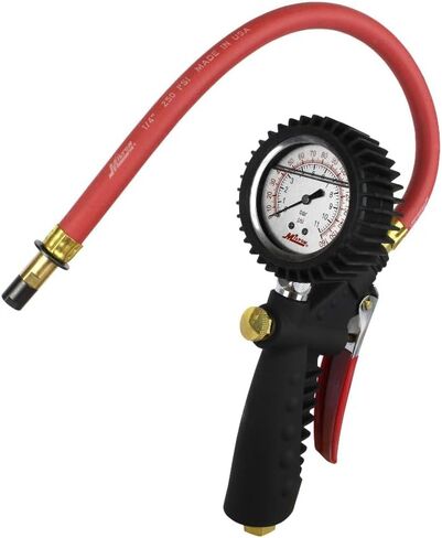 Milton Industries S-576A Milton Pro Analog Pistol Grip Inflator Gauge, Dual Head Chuck and 15" Hose, 160 psi in Kuwait