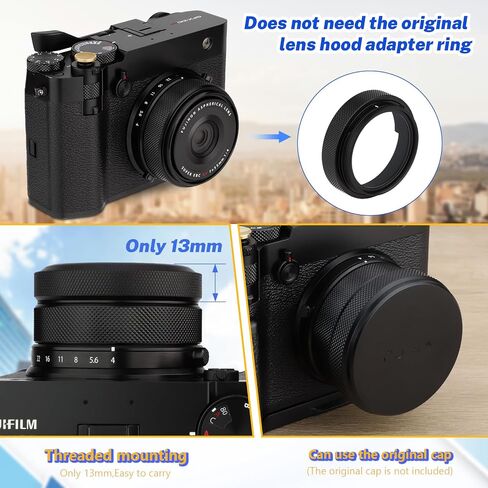 Haoge MC UV Camera Lens Protection Filter for Fujifilm GFX100RF Camera Compatible with Original Lens Cap, No Lens Hood Adapter Needed. Black LUV-GFXUV-B in Saudi Arabia