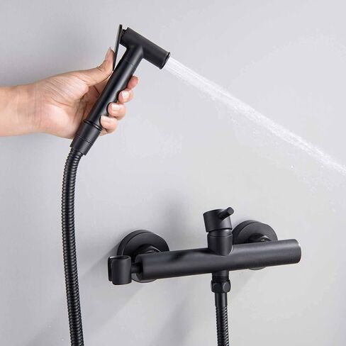 Bidet Sprayer for Toilet, Body Cloth Diaper Sprayer, Brass Cold and Hot Water Bidet Sprayer for Personal Hygiene, Bathing Pets, Bidet Faucet,Rose Gold WFJ in Saudi Arabia