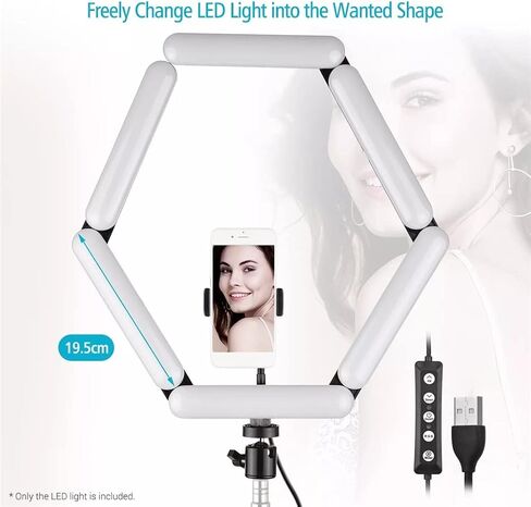 Foldable Splicing 6-Panel LED RGB Video Light 3000K-6500K Dimmable Photography Fill Light Set with Cold Shoe Mount in Saudi Arabia