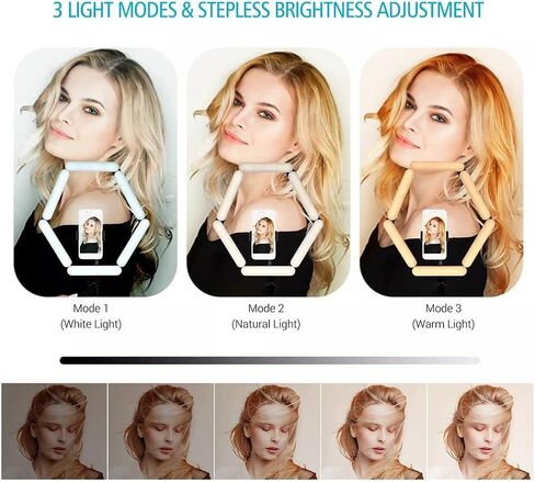 Foldable Splicing 6-Panel LED RGB Video Light 3000K-6500K Dimmable Photography Fill Light Set with Cold Shoe Mount in Saudi Arabia