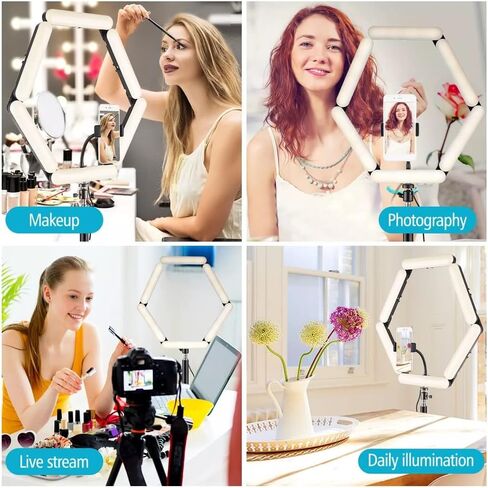 Foldable Splicing 6-Panel LED RGB Video Light 3000K-6500K Dimmable Photography Fill Light Set with Cold Shoe Mount in Saudi Arabia