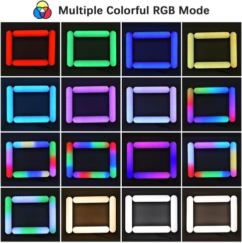 الربط القابل للطي 4 لوحات LED RGB Light 3000K-6500K مصباح تعبئة مجموعة مع ثقب المسمار 1/4inch لدفق مباشر in Saudi Arabia