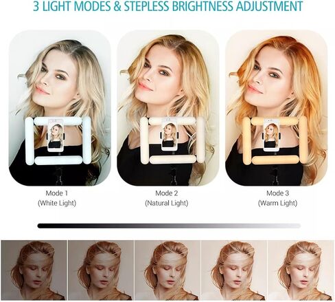 الربط القابل للطي 4 لوحات LED RGB Light 3000K-6500K مصباح تعبئة مجموعة مع ثقب المسمار 1/4inch لدفق مباشر in Saudi Arabia