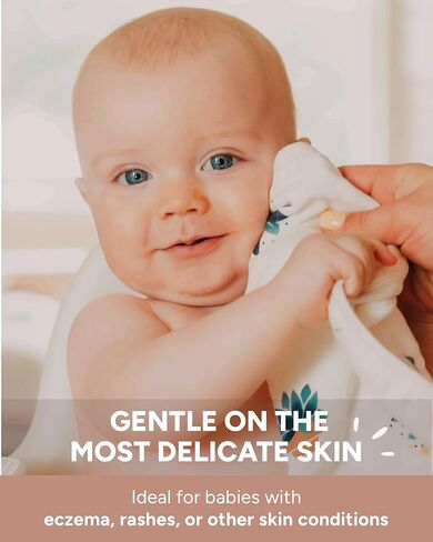 Nightingale Baby Washcloths, Rayon from Bamboo Baby Clothes Organic Wash Cloths with Cotton, Newborn Bath Essentials, Burping Cloths for Babies, Face Towels Reusable 12"x12" (Feather) 6 Pack in Kuwait