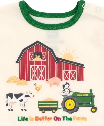 John Deere Farm Animals Truct Truck Baby 5 Pack Budyvitist Studuits Newborn لأحجام الرضع (حديثي الولادة - 24 شهرًا) in Saudi Arabia