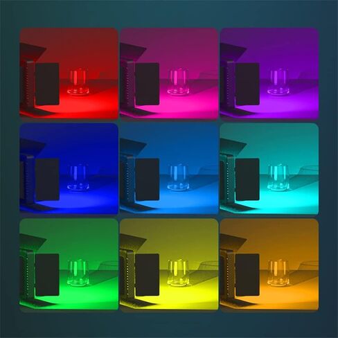 RGB LED Video Light Photography 0-360° Full Color Fill Lighting Lamp Panel CRI95+ 3000-6500K for Shooting Live Streaming(E) in Saudi Arabia