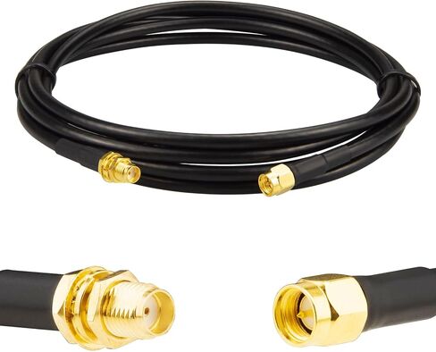 Boobrie 32.8ft LMR200 مكافئ SMA Coaxial Cable SMA الذكور إلى كابل تقنع منخفضة الخسارة من أجل 5G/6G LTE ، WIFI 6E ، GPS ، RADIN in Saudi Arabia