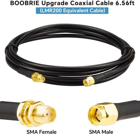Boobrie 32.8ft LMR200 مكافئ SMA Coaxial Cable SMA الذكور إلى كابل تقنع منخفضة الخسارة من أجل 5G/6G LTE ، WIFI 6E ، GPS ، RADIN in Saudi Arabia