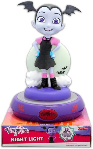 Disney Vampirina Night Light for Girls - حزمة مع ضوء ليلي Vampirina لغرفة النوم ، والحمام ، ومسلح ، وملصقات الحضانة ، والمزيد | ديكور غرفة Vampirina للأطفال in Kuwait
