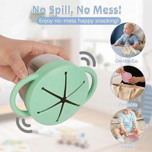 2 حزمة 304 أكواب وجبة خفيفة من الفولاذ المقاوم للصدأ للأطفال الصغار ، حاويات الوجبات الخفيفة الصغار مع غطاء سفر ومقبض للسيليكون مقاوم للانسكاب ، كوب خفيفة آمن ، غسالة الصحون للطفل ، طفل صغير ، أطفال in Kuwait