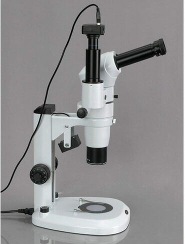 AMSCOPE PM240T-10M DIGITAL TRINOCULAR MAIN MAIN MININGER MOINGER AND SOOM ، WH10X Eyepieces ، 8x-80x templication ، 0.8x-8x Zoom Ober in Saudi Arabia