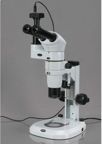 AMSCOPE PM240T-10M DIGITAL TRINOCULAR MAIN MAIN MININGER MOINGER AND SOOM ، WH10X Eyepieces ، 8x-80x templication ، 0.8x-8x Zoom Ober in Saudi Arabia