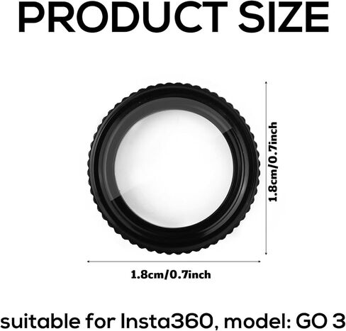 2PCS Lens Guard for Insta360 Go 3 ، Glass Lens Cover Cover Protector Waterproof High District Cover Accessories متوافقة مع Insta360 Go 3 in Kuwait