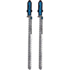 Spyder 4-Inch Double-Sided Jig Saw Blades for Wood, Chrome Vanadium Steel, 2-Pack, 17/19-TPI, T-Shank Compatible with All Major Brands (300100) in Kuwait