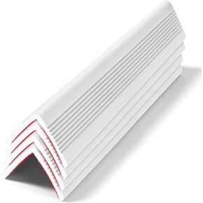 Wall Corner Edge Protector 4 Pack,1.57x1.57x23.62x0.28 inch Soft Baby Proof Corner Guards for Sharp Edges, Self-Adhesive Corner Protectors for Home, Kindergarten,Thickness-White 7mm(0.28 in) in Saudi Arabia