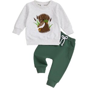 Madjtlqy Toddler Baby Boy Fall Clothes Sweatshirt Tops Tops + Disual Pants Infant 2 قطعة شتوية الزي in Kuwait