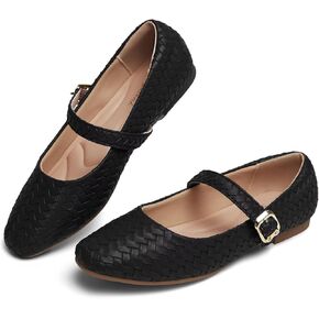 Mary Jane Shoes Women Flats Ballet Flats with Strap Square Toe Buckle MaryJanes for Women Dressy Comfortable in Kuwait