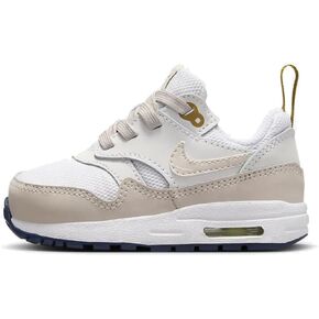 Nike Air Max 1 Easyon Baby/Toddler Shoes (DZ3309-103 ، White/Bronzine/Midnight Navy/Light Orewood Brown) Size 2 in Kuwait
