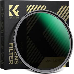 K&F Concept 112mm ND1000 (10-Stop Fixed Neutral Density Filter) ND Lens Filter 28 Multi-Layer Coatings Nano-X Lens Filter Compatible with Nikon Z 14-24mm f2.8S Lens in Kuwait