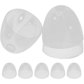 Pretyzoom 8pcs قفص زجاجة الحليب قبة غطاء غطاء حبوب تغذية الحلمات غطاء القطر 2.44 بوصة in Kuwait