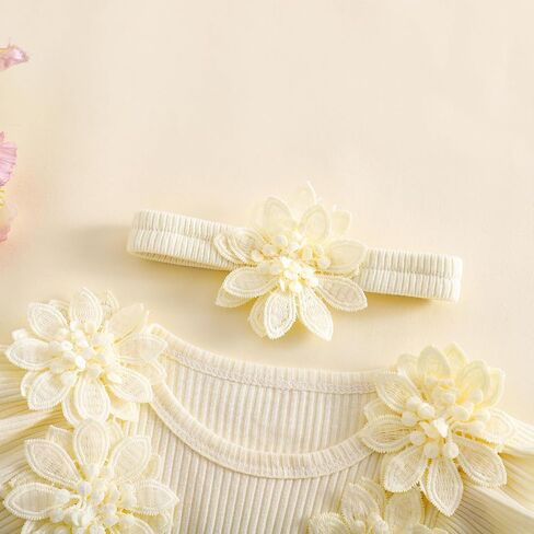 Douhoow Baby Girl Romper Dress Fress Embroidery Lace Flowers Baby Dress Romper Fall Winter Festival With Withbelder in Saudi Arabia