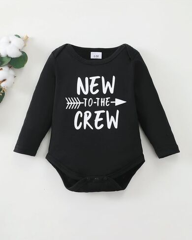 Renotemy Newborn Baby Boy Fall Clothes, Long Sleeve Letter Printed Rompers Plaid Pants Hat Outfits Clothing Set 0-18 Months in Saudi Arabia
