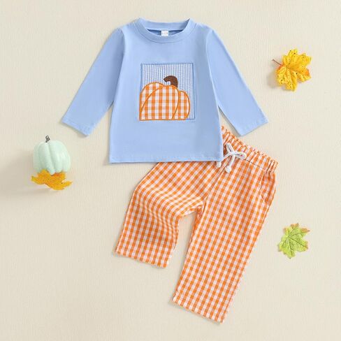 Bemeyourbbs Toddler Baby Boy Fall Clothes Shirt Top مرونة مرونة من منقوش السراويل in Kuwait