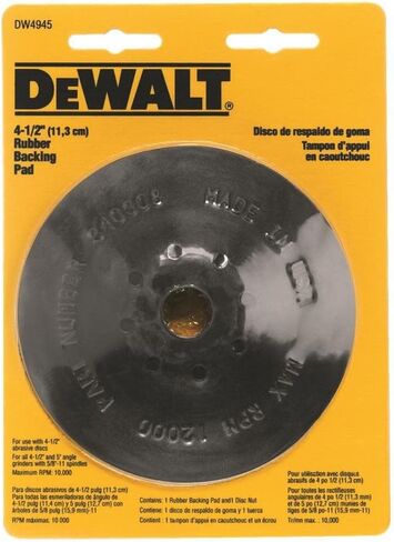 DEWALT DW4945 4-1/2-Inch Rubber Backing Pad with Locking Nut in Saudi Arabia