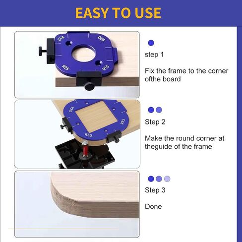 2 Pcs Radius Jig Router Templates for Woodworking (R10-R25 & R30-R50) with Free Bearing Trimmer for Edge Smoothing & Carpentry DIY Wooden Board Arc Cutting Auxiliary Tool in Saudi Arabia
