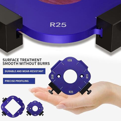 2 Pcs Radius Jig Router Templates for Woodworking (R10-R25 & R30-R50) with Free Bearing Trimmer for Edge Smoothing & Carpentry DIY Wooden Board Arc Cutting Auxiliary Tool in Saudi Arabia