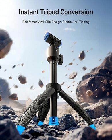 Telesin 40cm/15.7 '' Mini Selfie Stick Trans Trans ، Magnetic Quick release shelpie Sticks Grip ، monopod monopod ، 360 ° قابلاً للتعديل القابل للتعديل لـ DJI Osmo Action 5 Pro/4/3 ملحقات الكاميرا in Kuwait