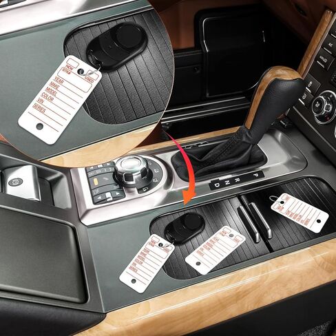 500 Pieces Yellow Dealership Tags Car Key Tags Shop Labels Blank Labeling Tags with Rings and 4 Pieces Pens for Office Car Shop Supplies in Kuwait