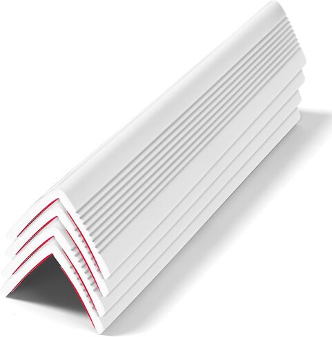 حمية زاوية الجدار 4 حزمة ، 1.57x1.57x23.62x0.12 بوصة PVC حراس زاوية جانبية مزدوجة للحواف الحادة ، حماة الزاوية ذاتية اللصق للمنزل ، روضة الأطفال ، سمك -3 مم (0.12 بوصة) in Saudi Arabia