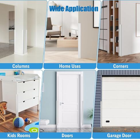 حمية زاوية الجدار 4 حزمة ، 1.57x1.57x23.62x0.12 بوصة PVC حراس زاوية جانبية مزدوجة للحواف الحادة ، حماة الزاوية ذاتية اللصق للمنزل ، روضة الأطفال ، سمك -3 مم (0.12 بوصة) in Saudi Arabia
