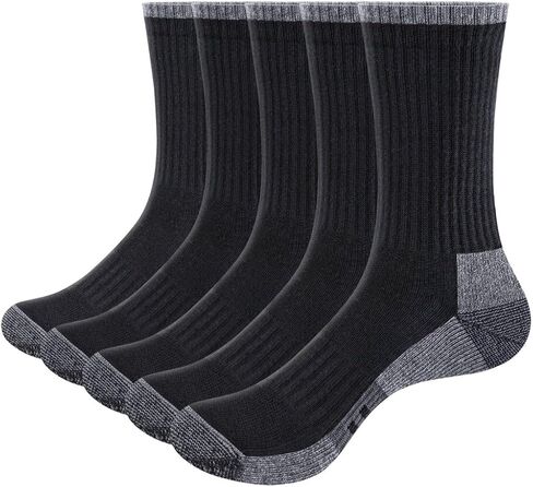 YUEDGE Women's Hiking Socks Moisture Wicking Gym Fitness Athletic Socks Casual Cushion Crew Socks for Women Size 5-12 in Kuwait