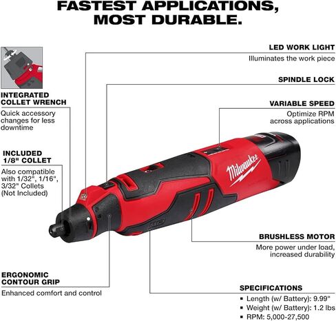 Milwaukee Electric - M12Trade Brushless Rotary Kit in Saudi Arabia