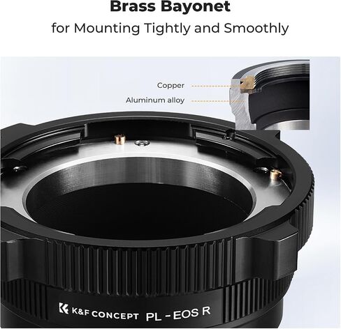 K&F Concept PL-RF Mount Lens Adapter ، PL Mount Lens Converter متوافق مع Canon RF Mount Cameras in Saudi Arabia