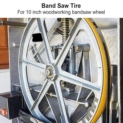 2pcs Bandsaw Tyres Rubber لمدة 10 بوصة شريط النجارة العجلة ، تقليل الضوضاء غير المنزلق ، الجر الممتاز والتاج ، يمنع أضرار الشفرة in Saudi Arabia